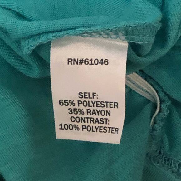 Vanity Green White Floral Sheer Lace Rhinestones Blouse Size Small - Picture 8 of 11